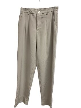 Dazy Pleated Chinos in Light Taupe Size S